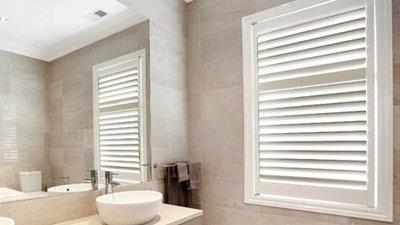 Plantation Shutters in bathroom