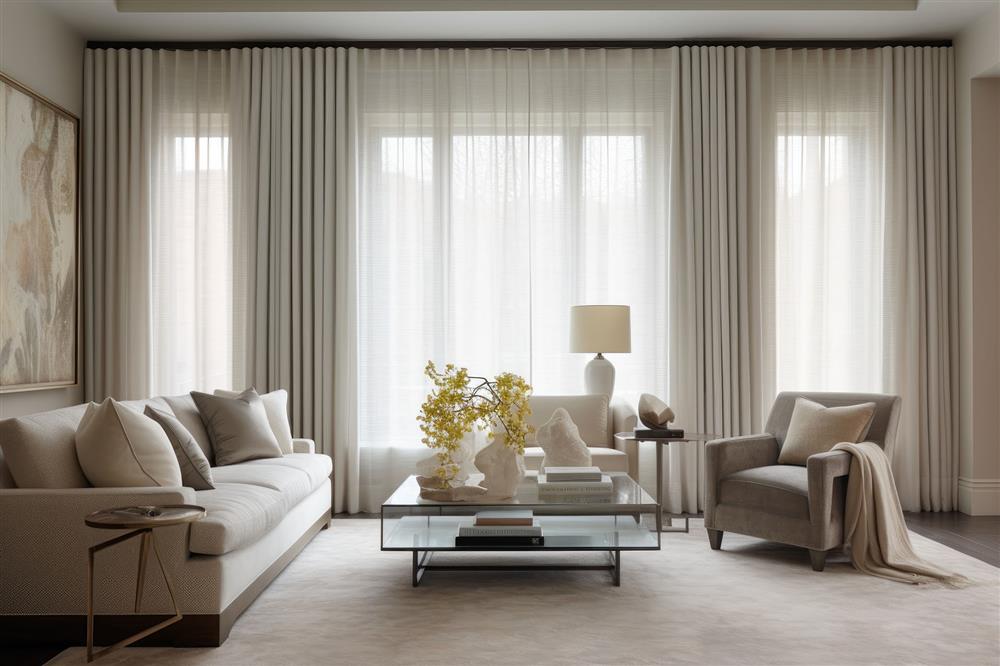Wave fold curtains